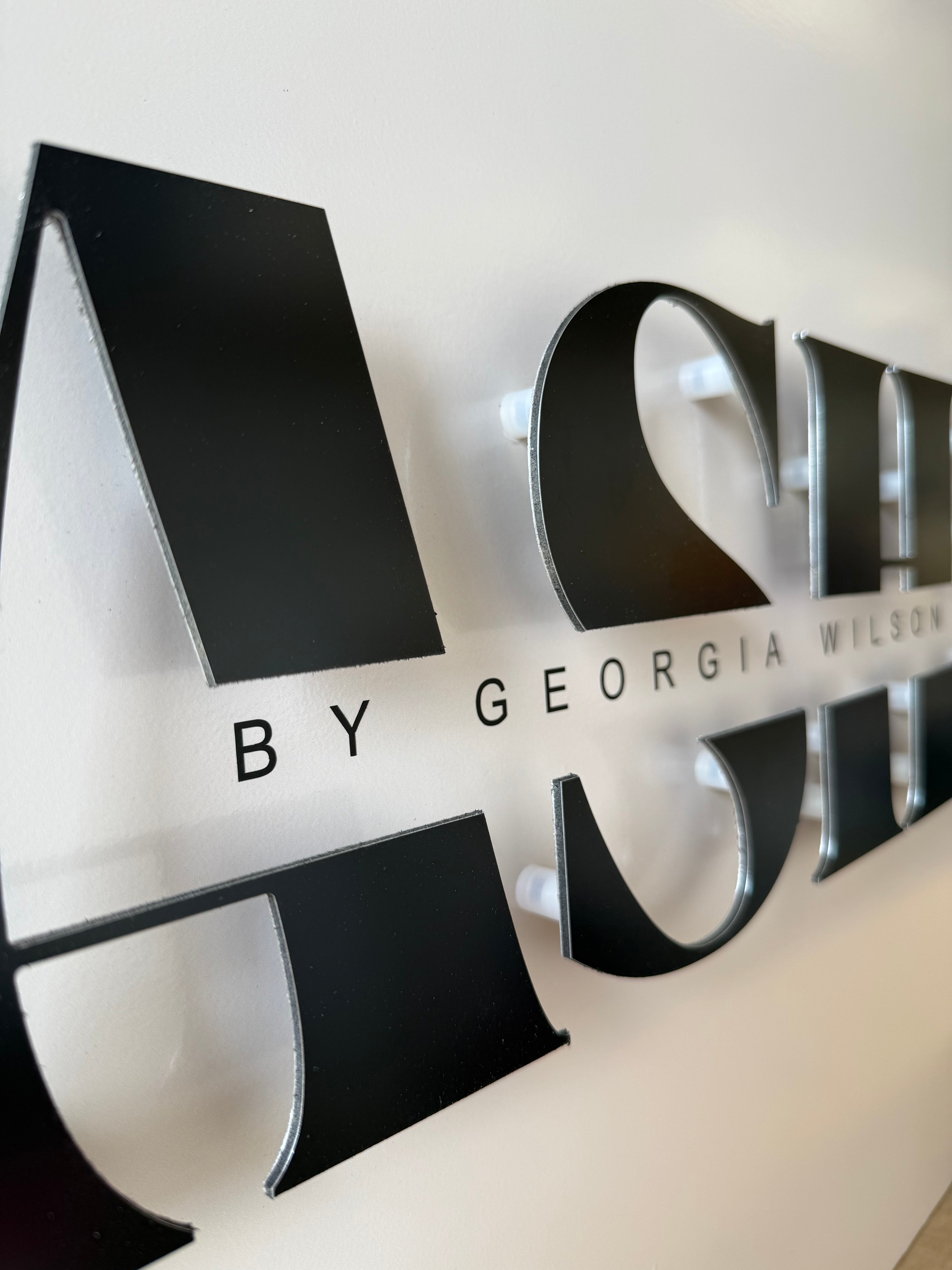3mm Stand Off Letters - Matt Black Composite Aluminium Lashes By... Preset