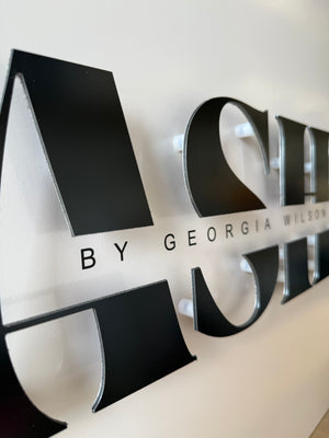 3mm Stand Off Letters - Matt Black Composite Aluminium Lashes By... Preset