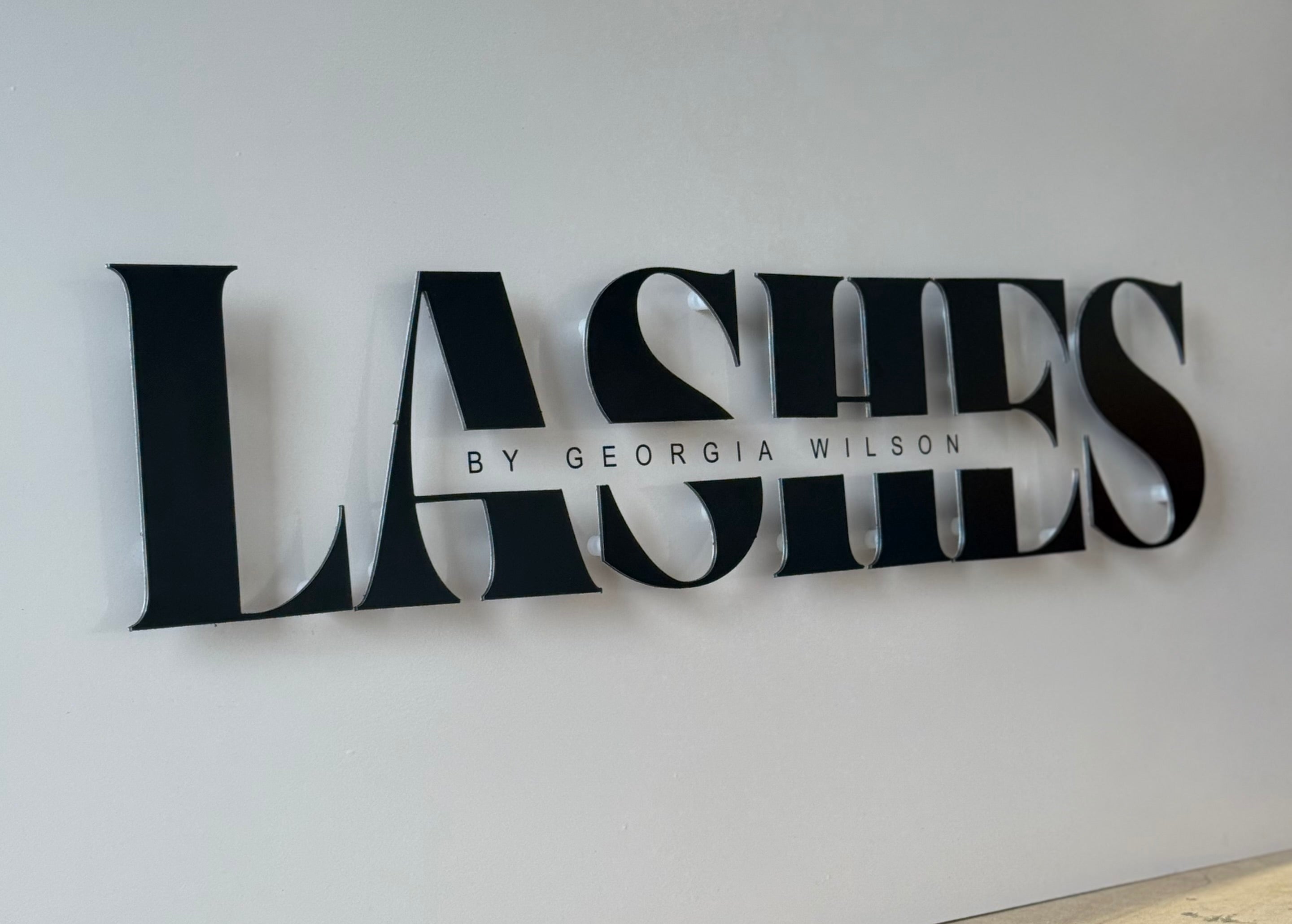 3mm Stand Off Letters - Matt Black Composite Aluminium Lashes By... Preset