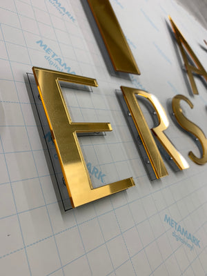 Gold Acrylic Letters 