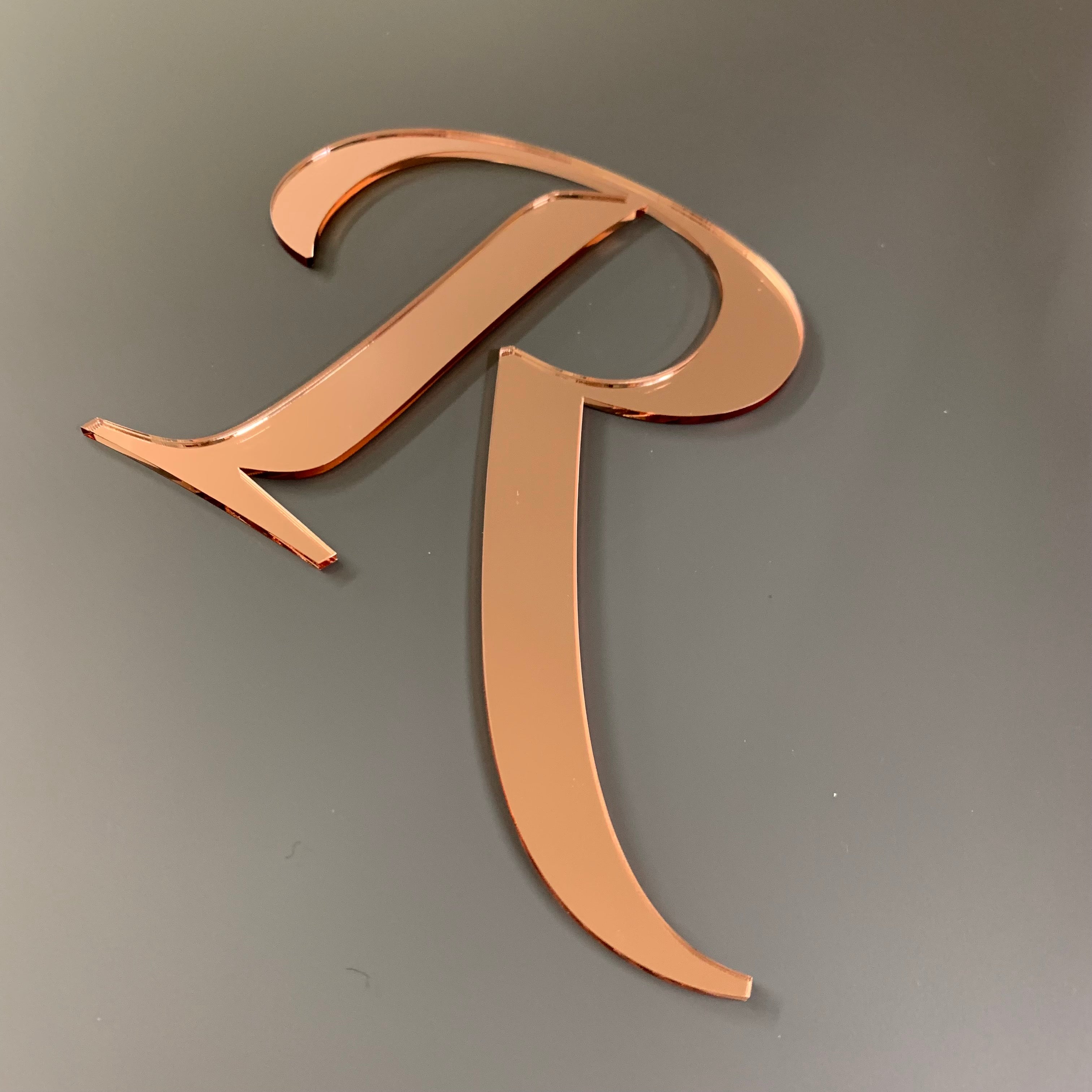 3mm Laser Cut Letters - Mirrored Gold & Rose Gold