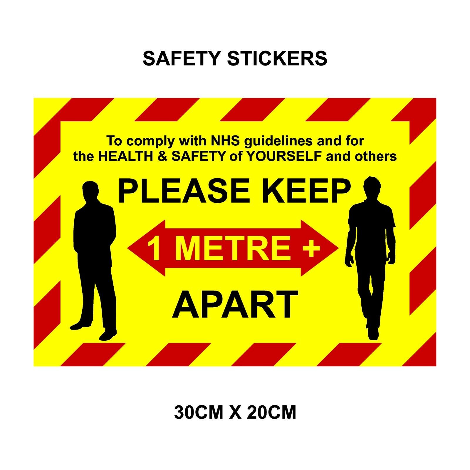 Ceiling Hanging / Wall 3mm Sign 2m social distancing - Keep your distance, shops